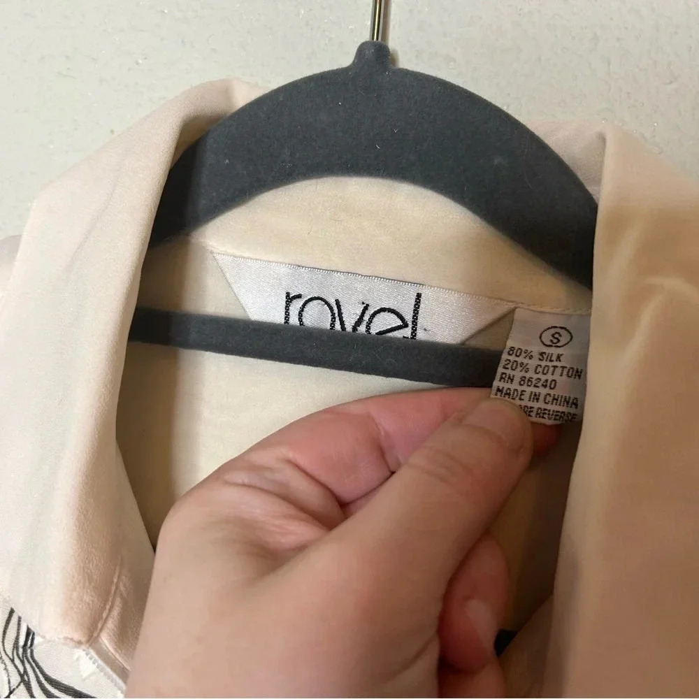 Ravel Silk Zip Up Blouse Size Small - Picture 2 of 7